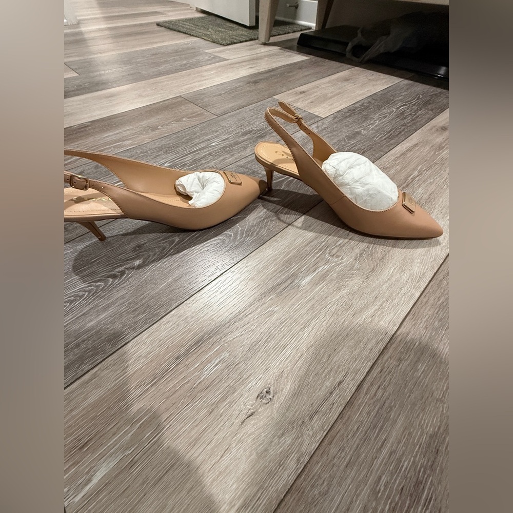 Coach Tan Pointed Toe Heels - Picture 2 of 3